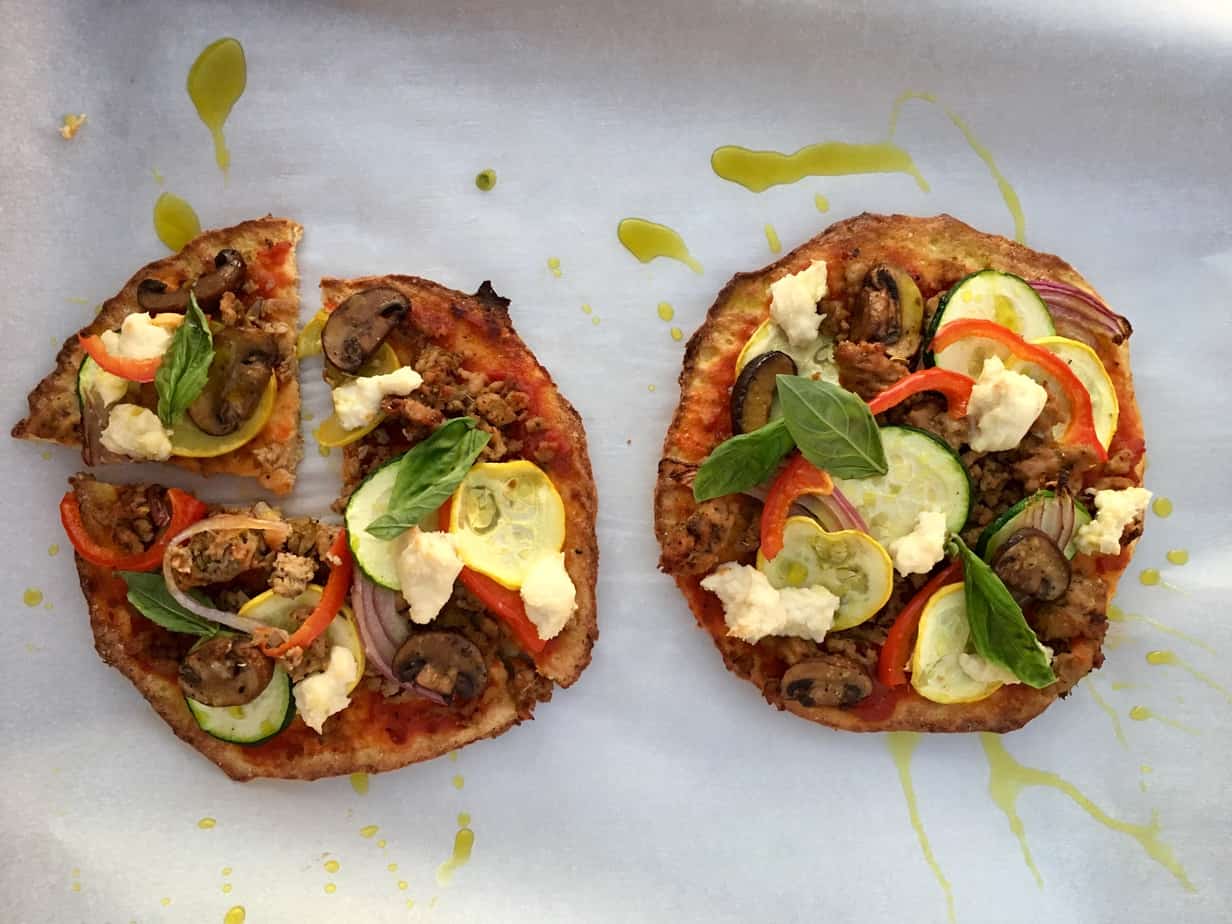 Almond Cauliflower Crust Everything Pizza Tana Amen BSN RN