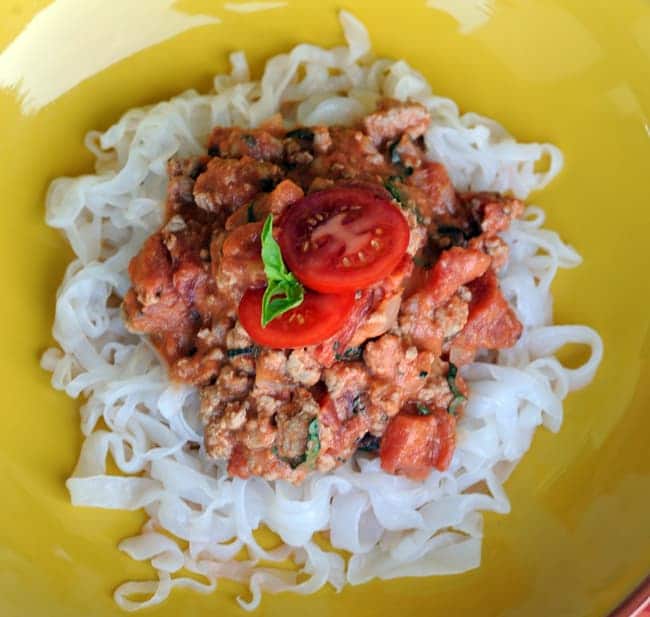 Turkey Meatballs with Shiratake Noodles